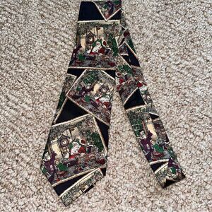 Mens American Traditions Christmas Tie Necktie - USA - Santa Claus‎
